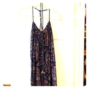 Lucky Brand Midi Dress - Tie Waist, Strappy SZ MED